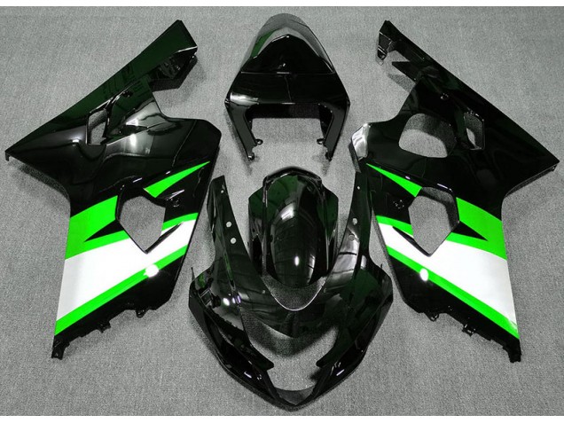 Noir Brillant & Vert 04-05 Suzuki GSXR 600-750 Carénage Noir Brillant & Vert 04-05 Suzuki GSXR 600-750 Carénage