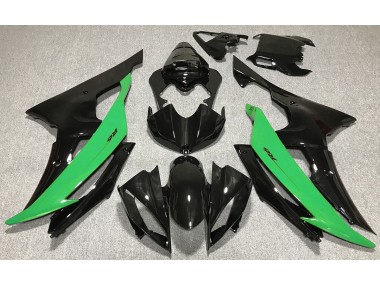 Noir Brillant & Vert 08-16 Yamaha R6 Carénage