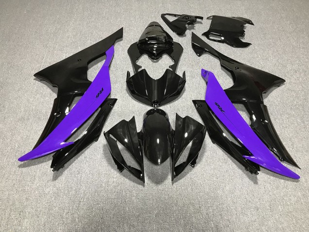 Noir Brillant & Violet 08-16 Yamaha R6 Carénage Noir Brillant & Violet 08-16 Yamaha R6 Carénage
