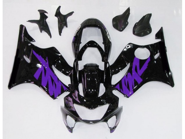 Noir Brillant & Violet 99-00 Honda CBR600 F4 Carénage Noir Brillant & Violet 99-00 Honda CBR600 F4 Carénage
