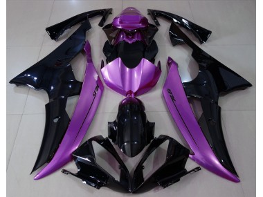 Noir Brillant & Violet Rose 08-16 Yamaha R6 Carénage