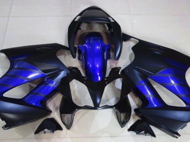 Noir Mat & Bleu 02-12 Honda VFR800 Carénage