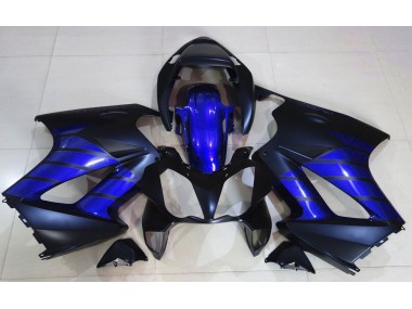 Noir Mat & Bleu 02-12 Honda VFR800 Carénage