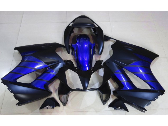 Noir Mat & Bleu 02-12 Honda VFR800 Carénage Noir Mat & Bleu 02-12 Honda VFR800 Carénage