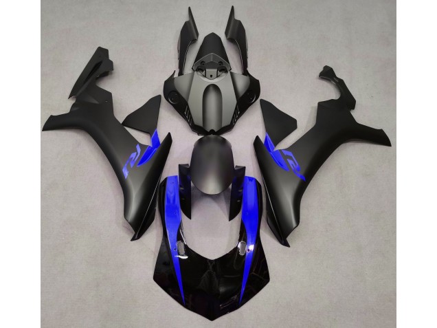 Noir Mat & Bleu 15-19 Yamaha R1 Carénage Noir Mat & Bleu 15-19 Yamaha R1 Carénage