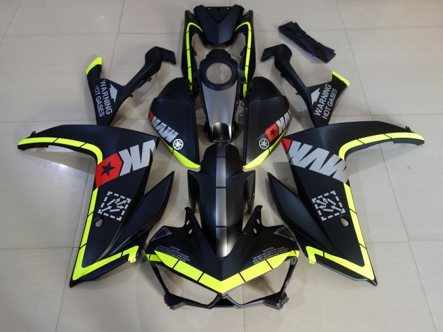 Noir Mat & Jaune 15-18 Yamaha R3 Carénage
