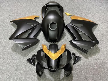 Noir Mat & Or 02-12 Honda VFR800 Carénage