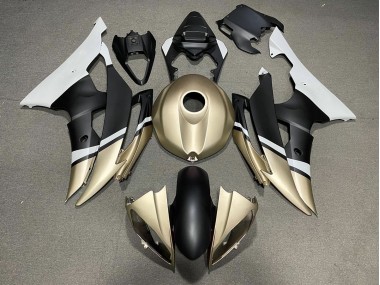 Noir Mat & Or 08-16 Yamaha R6 Carénage