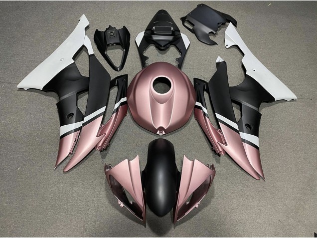 Noir Mat & Or Rose 08-16 Yamaha R6 Carénage