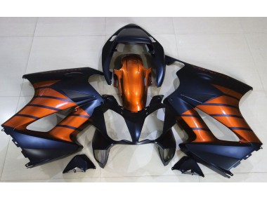 Noir Mat & Orange 02-12 Honda VFR800 Carénage