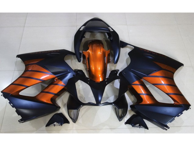 Noir Mat & Orange 02-12 Honda VFR800 Carénage Noir Mat & Orange 02-12 Honda VFR800 Carénage