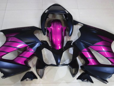 Noir Mat & Rose 02-12 Honda VFR800 Carénage