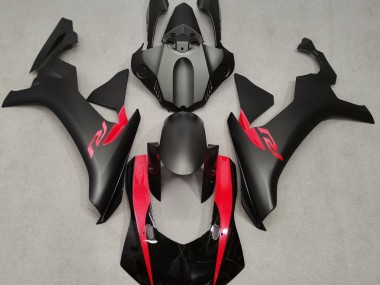 Noir Mat & Rouge Nacré 15-19 Yamaha R1 Carénage