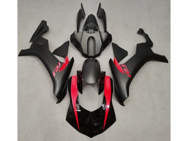 Noir Mat & Rouge Nacré 15-19 Yamaha R1 Carénage Noir Mat & Rouge Nacré 15-19 Yamaha R1 Carénage