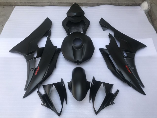 Noir Mat Uni 06-07 Yamaha R6 Carénage Noir Mat Uni 06-07 Yamaha R6 Carénage