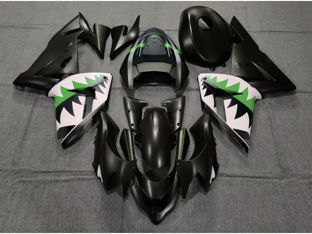 Noir Mat & Vert 04-05 Kawasaki ZX10R Carénage Noir Mat & Vert 04-05 Kawasaki ZX10R Carénage