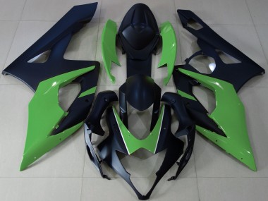Noir Mat & Vert 05-06 Suzuki GSXR 1000 Carénage
