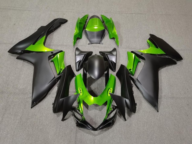 Noir Mat & Vert 11-24 Suzuki GSXR 600-750 Carénage Noir Mat & Vert 11-24 Suzuki GSXR 600-750 Carénage