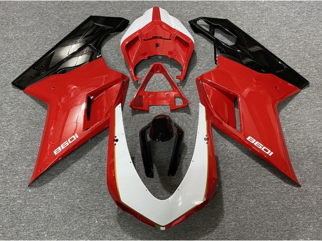 Noir Rouge Blanc 07-14 Ducati 848 1098 1198 Carénage Noir Rouge Blanc 07-14 Ducati 848 1098 1198 Carénage