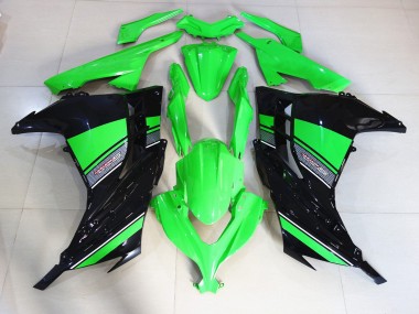 Noir & Vert Brillant 13-18 Kawasaki Ninja 300 Carénage