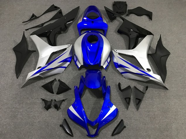 OEM Style Bleu & Argent 07-08 Honda CBR600RR Carénage OEM Style Bleu & Argent 07-08 Honda CBR600RR Carénage