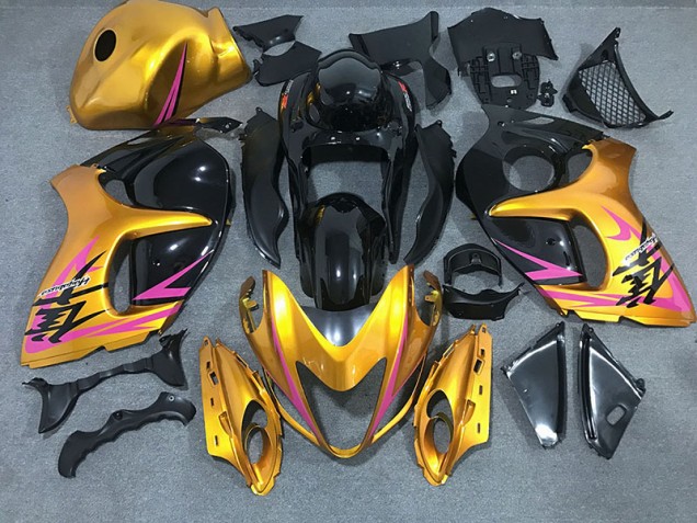 Or Brillant Avec Noir 08-20 Suzuki GSXR 1300 Carénage Or Brillant Avec Noir 08-20 Suzuki GSXR 1300 Carénage