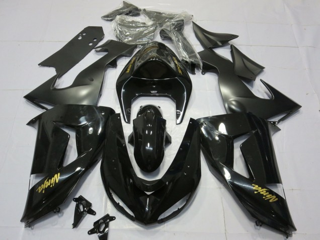 Or Noir Brillant 06-07 Kawasaki ZX10R Carénage Or Noir Brillant 06-07 Kawasaki ZX10R Carénage