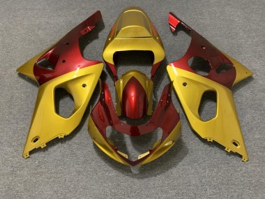 Or & Rouge 00-02 Suzuki GSXR 1000 Carénage