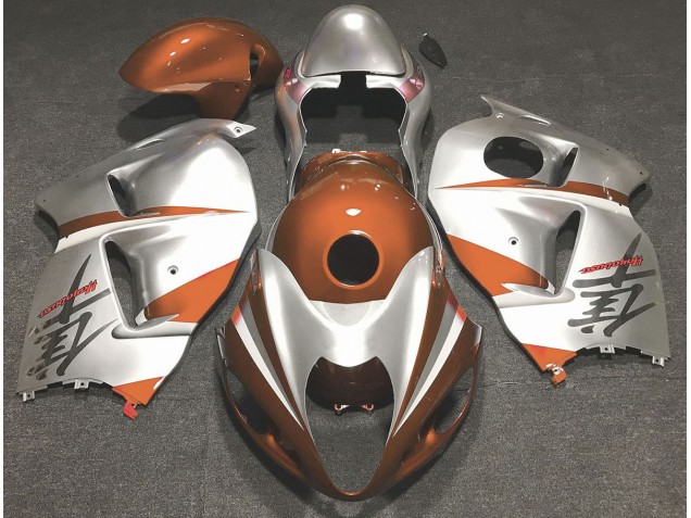 Orange Brillant & Argent 97-07 Suzuki GSXR 1300 Carénage Orange Brillant & Argent 97-07 Suzuki GSXR 1300 Carénage