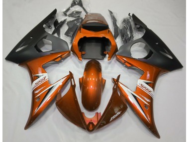 Orange Brillant & Blanc 03-04 Yamaha R6 Carénage