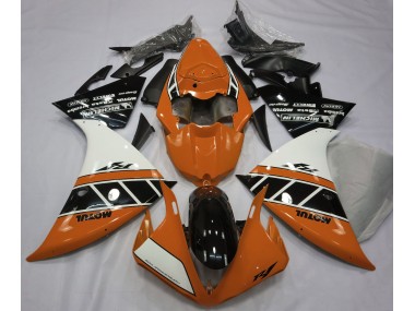 Orange Brillant Blanc & Noir 12-14 Yamaha R1 Carénage
