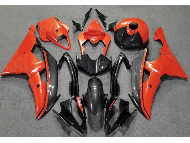 Orange Brillant & Fiber De Carbone 08-16 Yamaha R6 Carénage