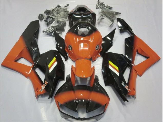 Orange Brillant & Fondu Noir 13-23 Honda CBR600RR Carénage Orange Brillant & Fondu Noir 13-23 Honda CBR600RR Carénage