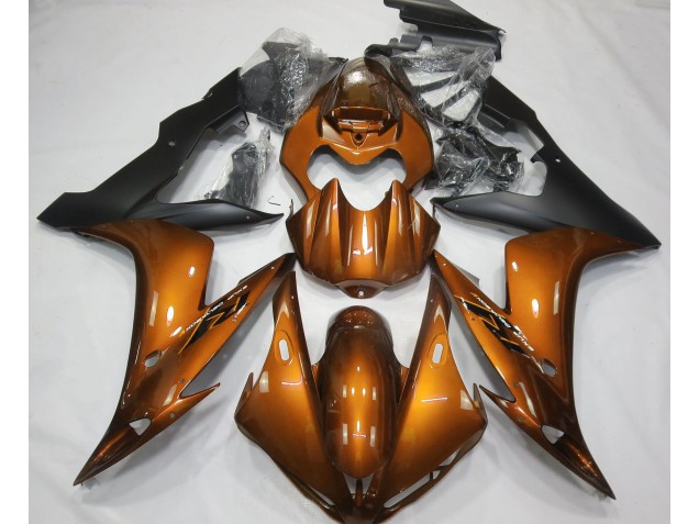 Orange Brillant & Noir 04-06 Yamaha R1 Carénage Orange Brillant & Noir 04-06 Yamaha R1 Carénage