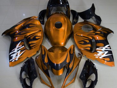 Orange Brillant & Noir 08-20 Suzuki GSXR 1300 Carénage