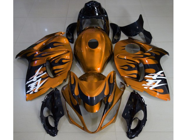 Orange Brillant & Noir 08-20 Suzuki GSXR 1300 Carénage Orange Brillant & Noir 08-20 Suzuki GSXR 1300 Carénage