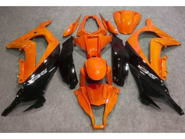 Orange Brillant & Noir 16-19 Kawasaki ZX10R Carénage Orange Brillant & Noir 16-19 Kawasaki ZX10R Carénage