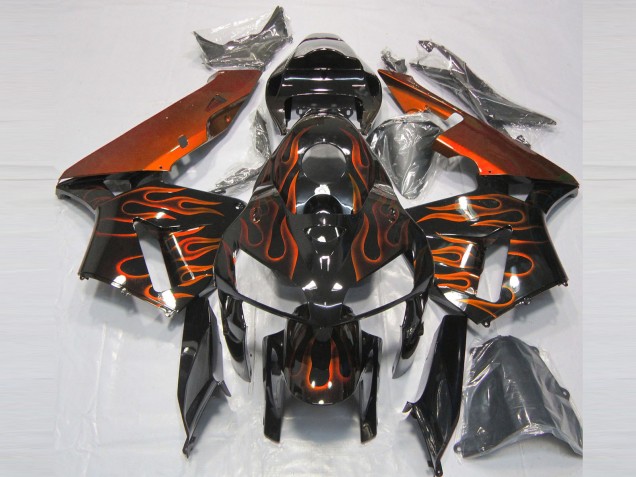 Orange Brûlée Flamme 05-06 Honda CBR600RR Carénage Orange Brûlée Flamme 05-06 Honda CBR600RR Carénage