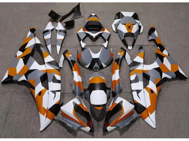 Orange Camouflage Uni 08-16 Yamaha R6 Carénage Orange Camouflage Uni 08-16 Yamaha R6 Carénage