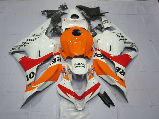 Orange Clair & Blanc Repsol 09-12 Honda CBR600RR Carénage Orange Clair & Blanc Repsol 09-12 Honda CBR600RR Carénage