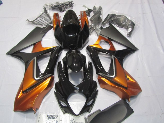 Orange & Noir 07-08 Suzuki GSXR 1000 Carénage Orange & Noir 07-08 Suzuki GSXR 1000 Carénage