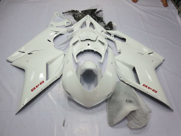 Perle Blanche 07-14 Ducati 848 1098 1198 Carénage Perle Blanche 07-14 Ducati 848 1098 1198 Carénage