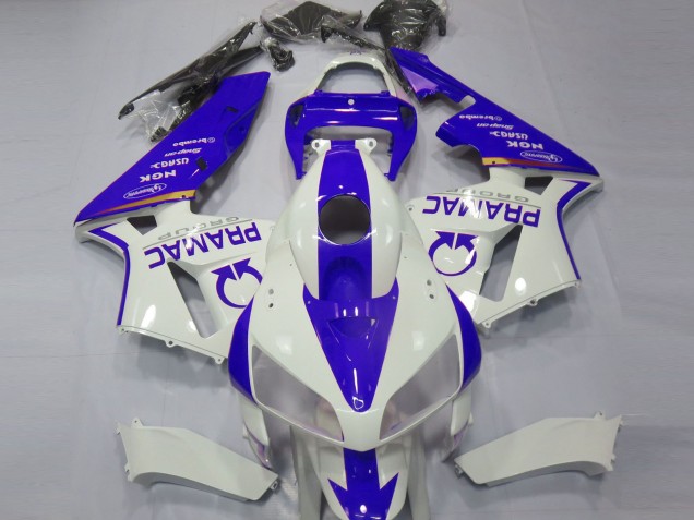 Personnalisé Bleu & Blanc 05-06 Honda CBR600RR Carénage Personnalisé Bleu & Blanc 05-06 Honda CBR600RR Carénage