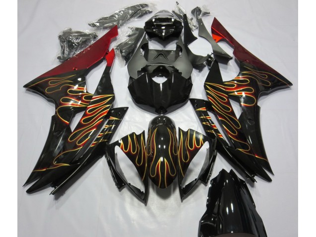 Personnalisé Flamme 08-16 Yamaha R6 Carénage Personnalisé Flamme 08-16 Yamaha R6 Carénage
