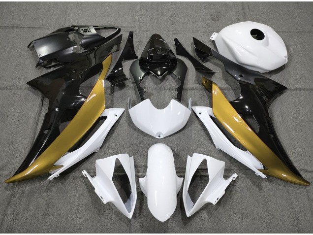 Personnalisé Or Noir & Blanc 08-16 Yamaha R6 Carénage