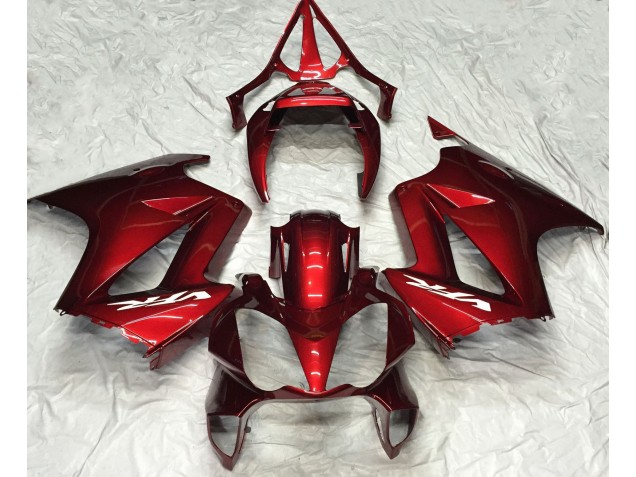 Plaine Rouge Foncé 02-12 Honda VFR800 Carénage Plaine Rouge Foncé 02-12 Honda VFR800 Carénage