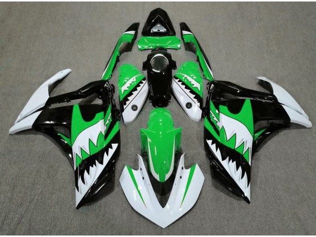 Requin Blanc & Vert 15-18 Yamaha R3 Carénage