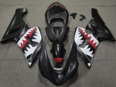 Requin Noir Mat 05-06 Kawasaki ZX6R Carénage