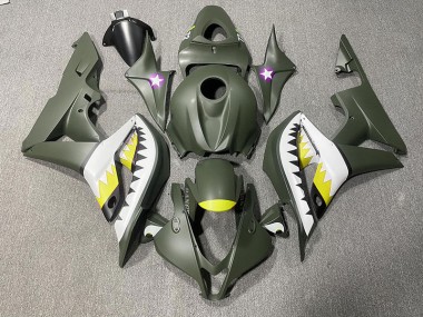 Requin Vert Mat & Jaune 07-08 Honda CBR600RR Carénage