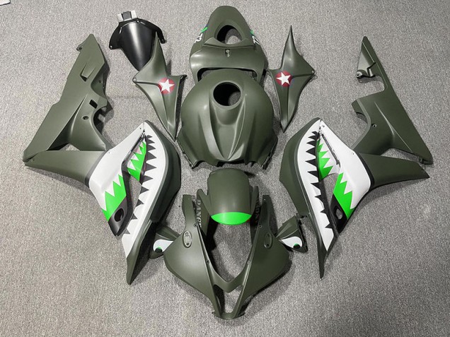 Requin Vert Mat & Vert Clair 07-08 Honda CBR600RR Carénage Requin Vert Mat & Vert Clair 07-08 Honda CBR600RR Carénage